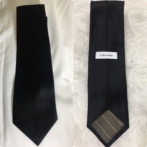 Calvin Klein Black Satin Tie